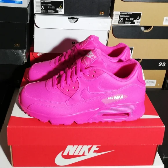 NIKE AIR MAX 90S PREMIUM PINK/FUCHSIA WOMEN'S US SIZE 6.5 NEW IN BOX - Picture 2 of 15